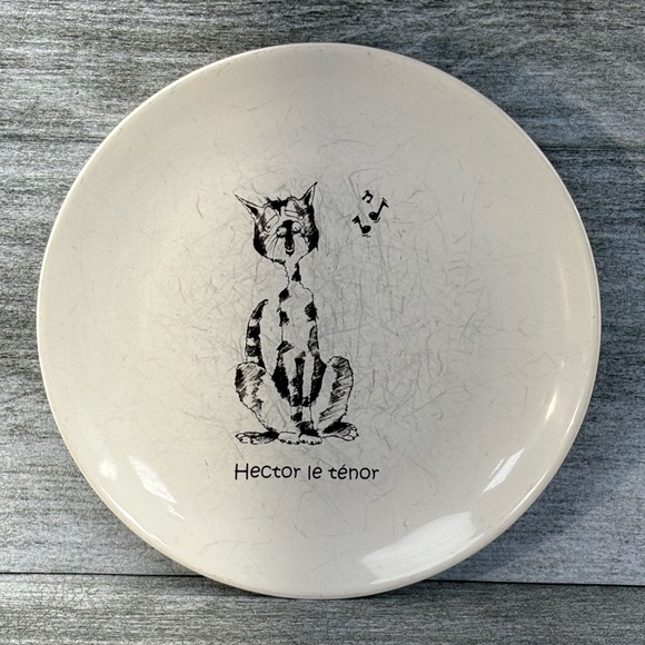 Cats Of Paris Kiss That Frog Cleen Hector The Tenor 8” Plate Hector Le Tenor - Picture 2 of 9